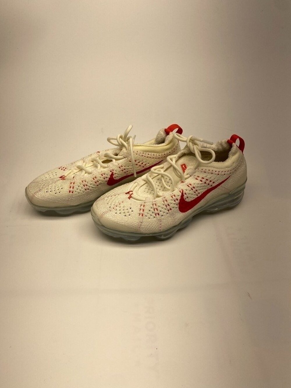Nike Womens Air VaporMax 2023 Flyknit Low Sail Track Red Sz 6